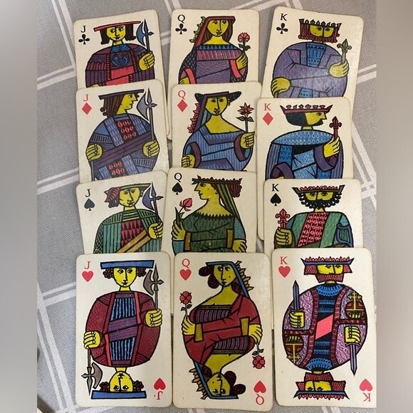 1958 Stig Lindberg Oberg & Son 2 Deck Playing Cards 465 Comedia Sweden Rare MCM - Picture 10 of 12